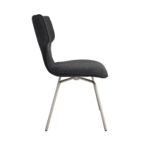 Musterring - 6er Set Stuhl Hannis Stoff Dunkelblau Gestell Metall Terra - 7