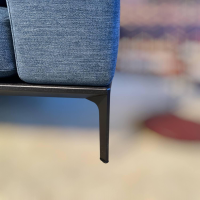 Bielefelder Werkstätten - Sofa Spirit Stoff Sienna BW1717-151 Grau Blau Gestell Metall Schwarz - 8