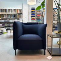 Ligne Roset - Sessel Hemicycle Stoff Vidar Nuit 786 Blau Füße Metall Schwarz Lackiert - 6