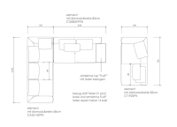 Minotti - Garnitur Connery Stoff Fisher Col. 01 Ecru Beige Base Aspen Leder Khaki - 5