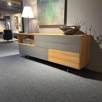 Team 7 - Sideboard Filigno Anrichte 3 Eiche  Natur AFK 38215 Keramik Cement Gestell Cubus Pure Kufe - 5