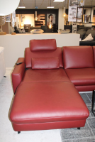 Polinova - Wohnlandschaft Leonore Leder Longlife 160 Vivre Barolo Rot - 9