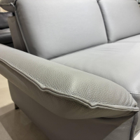 Erpo - Sofa Avantgarde 965 Bezug Leder 43.570 Grau Kufe Hochglanz Verchromt - 2