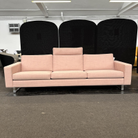 COR - Sofa Conseta Bezug Stoff A0316 Canvas 100 614 Rosa Metallkufe Verchromt Inklusive Kopfstütze - 4