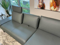 Activineo - Ecksofa Bergamo Leder W2 Opal Grün Gestell Schwarz - 7
