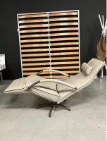 Jori - Relaxsessel Mensana Mono-Move Medium Leder Celia Egg Beige Gestell Bronze Matt Lackiert - 4