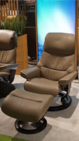 Stressless - Sessel View M Leder Batick Mole Braun Gestell Classic Wenge Gebeizt Inklusive Hocker - 6