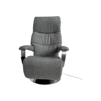 himolla - Relaxsessel 7050 Easyswing M Stoff Leeds Platin Grau Fuß Teller Edelstahloptik Mit Elektrischer Kopfteilverstellung - 5