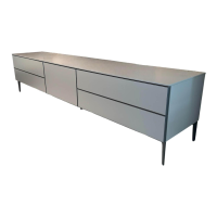 Molteni & C - Sideboard 505 UP Lack Matt London Sky Grau Gestell Metall Zinnfarbig Inklusive Beleuchtung - 3