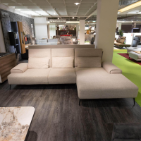 W. Schillig - Ecksofa Caroline Stoff V8848 Sand Beige Füße Metall Schwarz Inklusive Kissen - 4