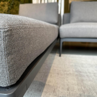 Gloster - Loungegruppe Grid Stoff Blend Coal Grau Gestell Aluminium Meteor Schwarz Pulverbeschichtet - 9