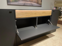 Venjakob - Sideboard 7243 3893 Lumea Lack Anthrazit Matt Und Eiche Gebürstet Mit LED Beleuchtung - 7