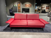 himolla - Sofa 2-Sitzer Waldkirchen R Leder 33 Longlife Soft Chianti Rot Gestell Metall Anthrazit Pulverbeschichtet - 10