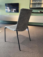 Walter Knoll - 4er Set Stuhl Liz 1302 Stoff Tao 7730 Moonlight 26 Grau Gestell Schwarz Matt Pulverbeschichtet - 7