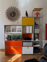 USM Haller - Regal Haller Stahl Reinweiß Weiß Goldgelb Gelb Orange - 2