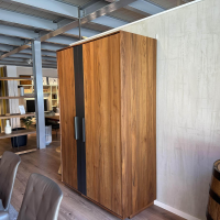 Riva1920 - Schrank Cambusa Wine Nussbaum Massiv Geölt Akzent Eisen Irondust Lackiert Mit LED Beleuchtung - 4