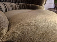 Bretz - Sessel Balaao Stoff  Velour Salvia 66 8439 Grün mit Hocker - 4