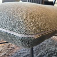 COR - Loungesessel Mit Hocker Jalis Stoffbezug Schilfgrün Drahtgestell Schwarz - 2