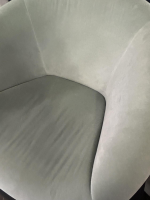 Walter Knoll - Sessel 369 Stoff Harald 823 Jade Grün Gestell Stahl Messing Veredelt - 2