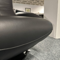FSM - Relaxsessel FM 139 Mate Leder Living 2811 Schwarz Tellerfuß Metall Tiefschwarz Beschichtet Mit Elektrischer Verstellung - 5