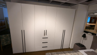 Nolte - Schrank Horizont 100 P9 Polarweiß Weiß Innen Leinenoptik Twist - 2