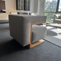 Tecta - Sessel Gropius F51 Stoff Hallingdal 65 130 Grau Gestell Eiche Massiv - 2