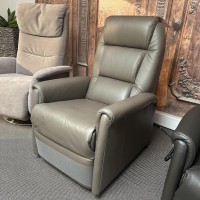 himolla - Ruhesessel 9773 Cumulus Quartett Leder Cubano A Grün Braun Füße Rollen Schwarz Mit Aufstehhilfe - 5