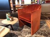 &tradition - Armlehnstuhl Loafer Dining Stoff 2 Velvet 03 Maroon Orange Mit Filzgleitern - 2