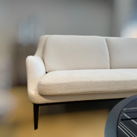 Bielefelder Werkstätten - Sofa Grace Stoff Queen BW1775-171 Weiß Creme Holzfüße Wengefarben - 7