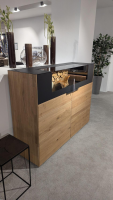 Wöstmann - Highboard WM 2140 Wildeiche Soft Gebürstet Lackiert Anthrazit Mit LED Beleuchtung Und Karminholzrückwand - 3