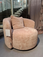 Raum.Freunde - Drehsessel Valdis Stoff Alis Pink Drehgestell Schwarz - 5