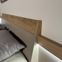 Disselkamp - Schlafzimmer Cuneo Balkeneiche Akzent Lack Taupe Grau Beige Griffe Smart Anthrazit Mit Beleuchtung - 6