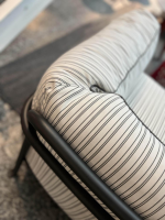 B&B Italia - Outdoorsessel Borea Stoff Solano Grau Creme Gestreift Gestell Metall Anthrazit Lackiert - 7