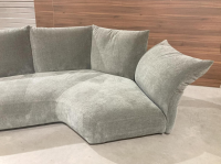 Edra - Sofa Standard Stoff T 8563 Grün Grau Gestell Mit Stoff Bezogen - 5