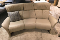 himolla - Polstergruppe Cansas Leder Longlife Quarz 24 Beige Füße Aluminium Silber Inklusive Kissen - 9
