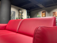 himolla - Sofa 2-Sitzer Waldkirchen R Leder 33 Longlife Soft Chianti Rot Gestell Metall Anthrazit Pulverbeschichtet - 5