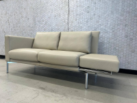 Walter Knoll - Sofa Jason 390 20 Leder Sierra Dune Beige Gestell Silber Hochglanz Verchromt inkl. Funktionsarmlehnen - 6
