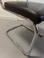 Thonet - Freischwinger S32 PV Nappaleder 2001 Dunkelbraun Gestell Verchromt - 2