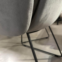 KFF - Sitzgruppe Arva Stitch Stoff Seven Dolphine 180 Grau Gestell Metall Anthrazit - 9
