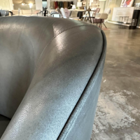 Contur - Sessel Cuneo Anzio Leder Toskana 3 80 Anthrazit Holzfuß Schwarz Konisch Schräg - 6