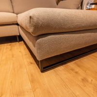 freistil Rolf Benz - Ecksofa 134 Stoff 4046 Hell Steingrau Stahlkufe Tiefschwarz Matt Inklusive Kissen - 8
