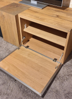 Voglauer - Wohnwand V-Alpin Eiche Altholz Furniert Glas Anthrazit - 7