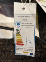 Christine Kröncke - Stehleuchte Mono Gestell Edelstahl Heller Schirm Seide - 8