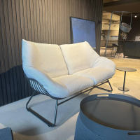 Solpuri - Lounge Sofa XL Chill Stoff Diamond Calcutta White Grey Weiß Grau Gestell Aluminium Anthracite Anthrazit - 3