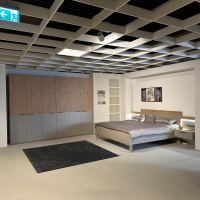 Disselkamp - Schlafzimmer Cuneo Balkeneiche Akzent Lack Taupe Grau Beige Griffe Smart Anthrazit Mit Beleuchtung - 3