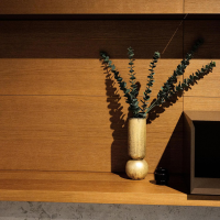 Novamobili - Wohnwand Living System N02 Rovere Miele Fumo Clay - 5