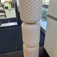 Cassina - Stehleuchte Ficupala Schirm Glas Schlamm Braun Gestell Glas Rosa Fuß Marmor Nero Marquina Schwarz - 6