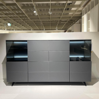 Musterring - Sideboard Q Media 2.0 Lack Mattglas Grau Inklusive Beleuchtung - 4