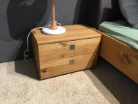 Team 7 - Doppelbett Nox Kopfteil Leder L1 74024 Dunkelbraun Gestell Eiche Wild Natur Geölt Mit 2 Nachttischen - 6