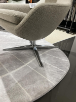 Leolux - Sessel Caruzzo Stoff 24922 Varese 22 Angora Beige Gestell Aluminium Poliert - 2
